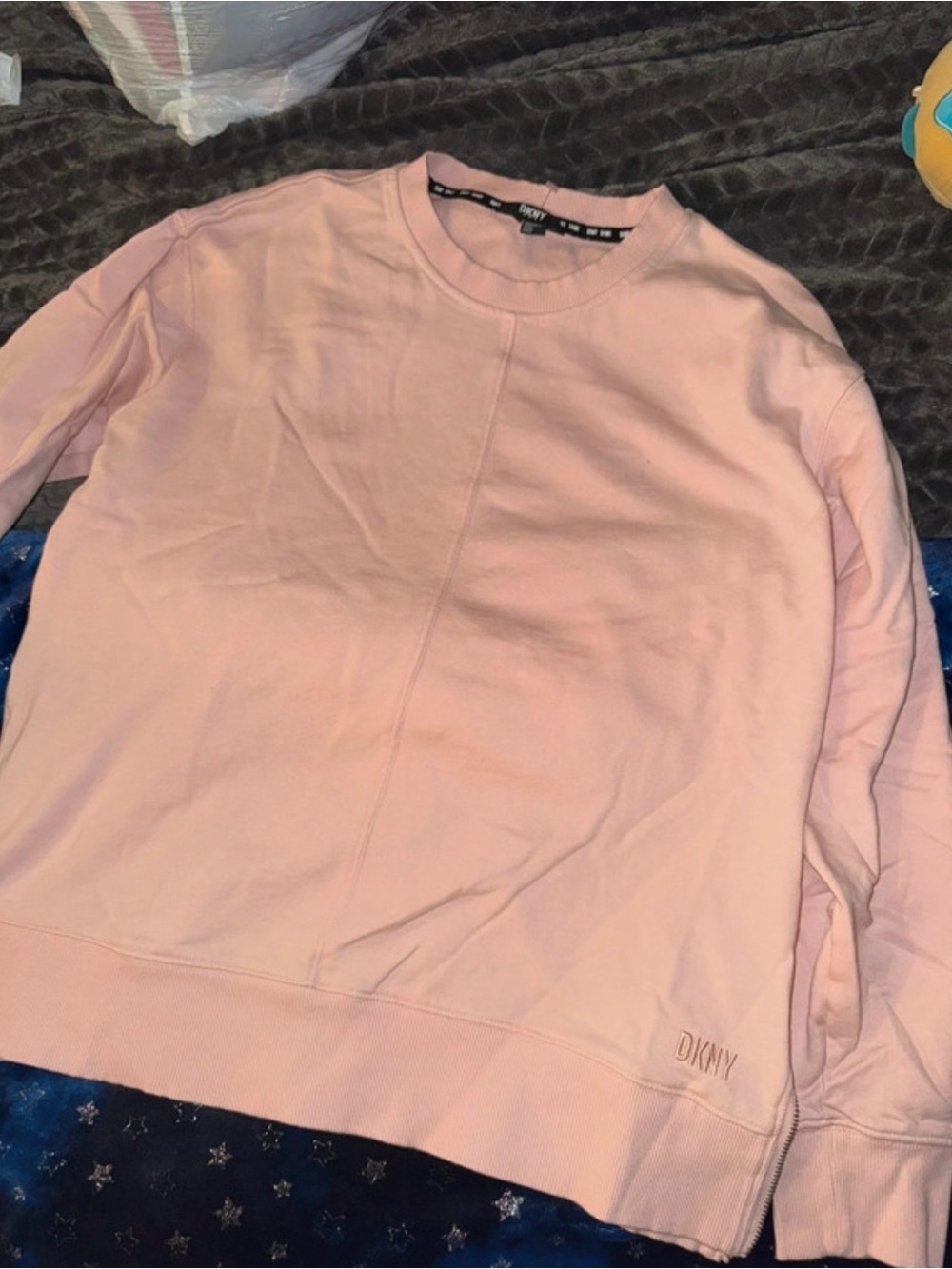 DKNY Soft Pink Crewneck Pullover